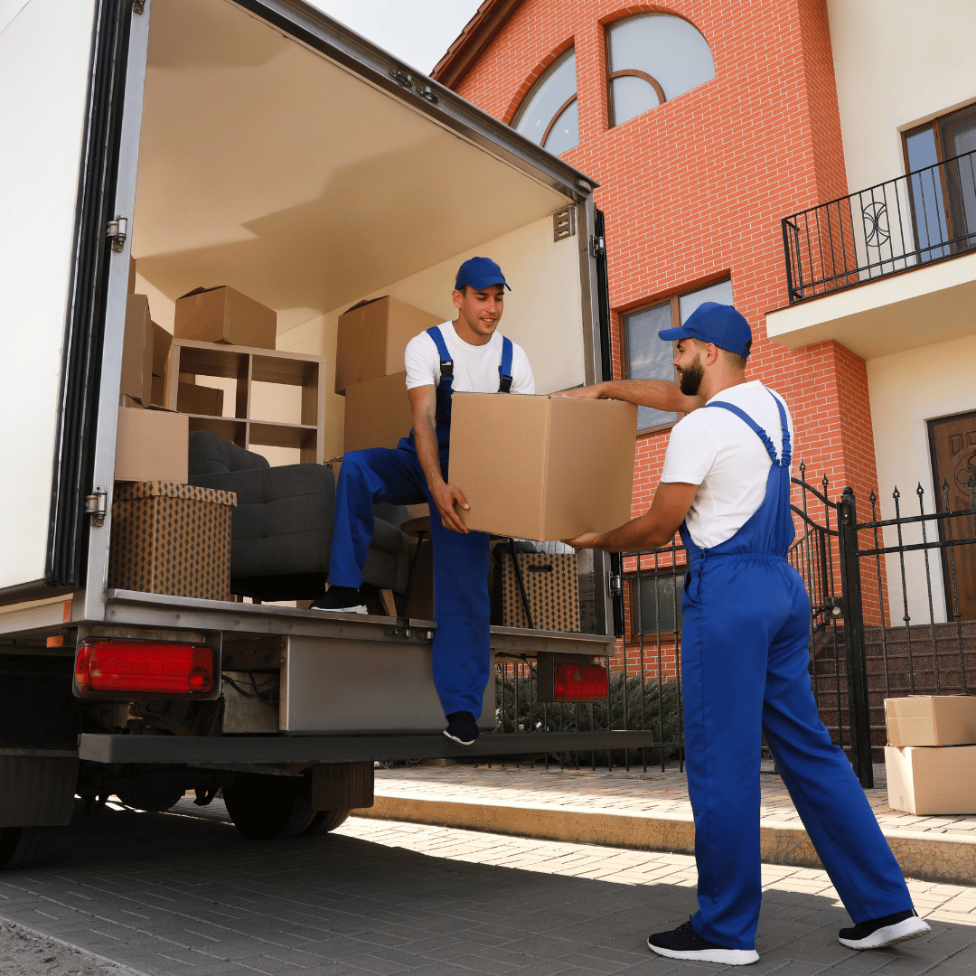 Blue and White Modern Moving Service Instagram Post (1)
